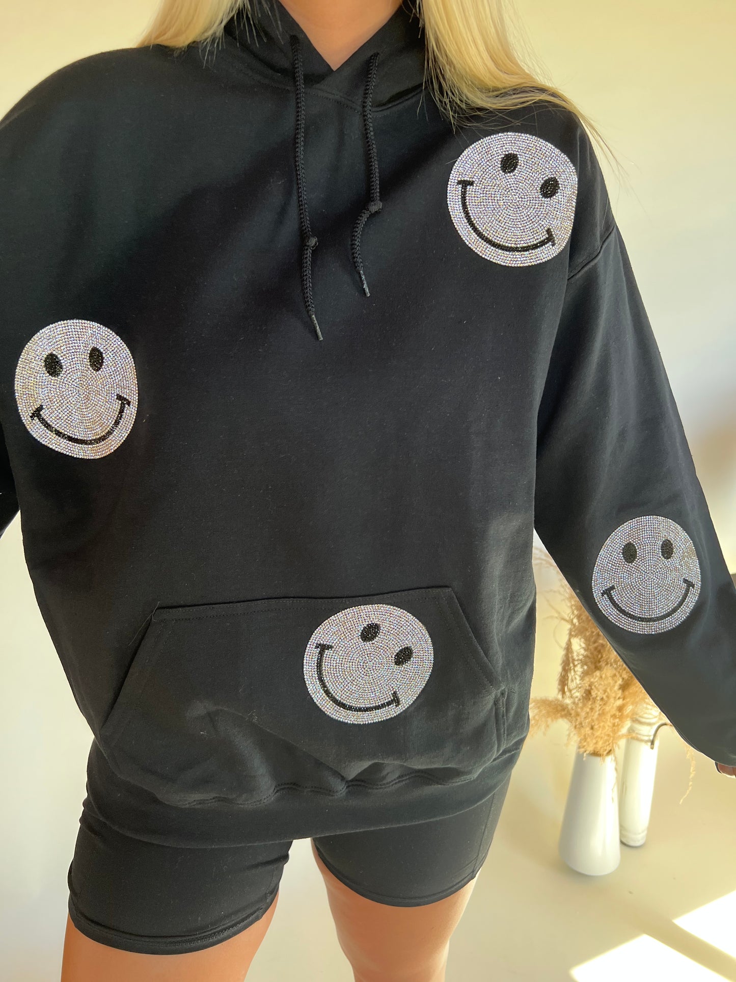 Rhinestone Smiley Crew FINAL SALE