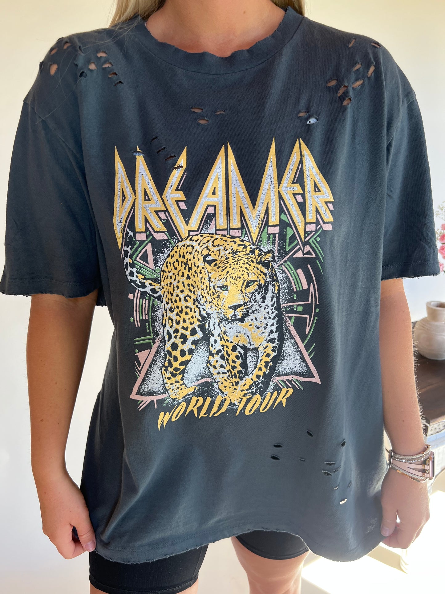 Dreamer Leopard Graphic Tee