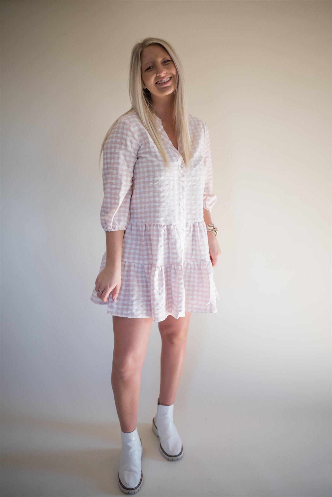 Sunday Gingham Babydoll Dress