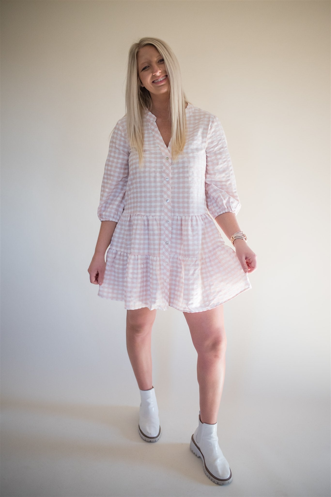 Sunday Gingham Babydoll Dress