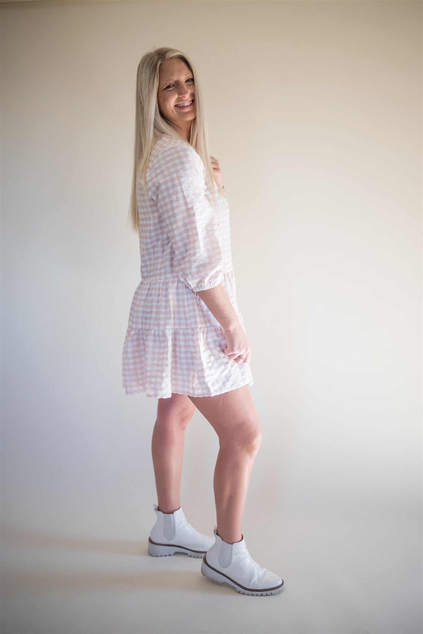 Sunday Gingham Babydoll Dress