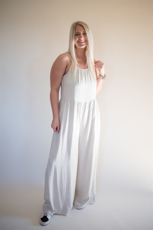 Everyday Brunch Linen Jumpsuit FINAL SALE