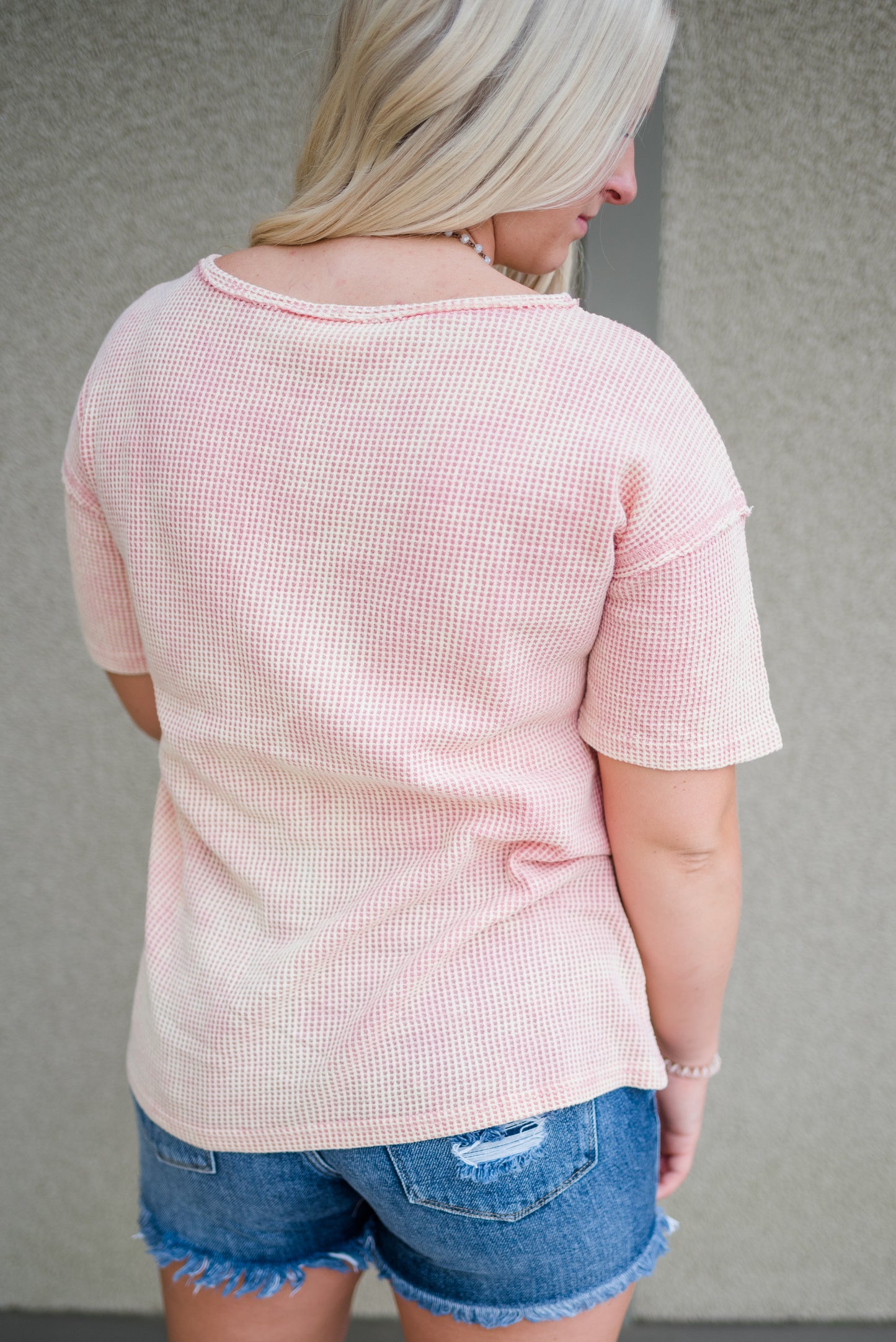 Vintage Rose Waffle Knit Top FINAL SALE