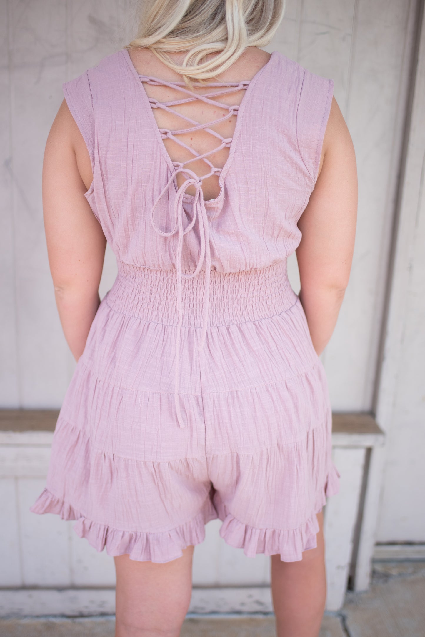 Dusty Rose Romper FINAL SALE